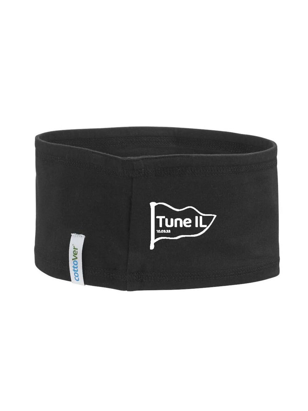 Sort pannebånd  med Tune IL logo. 